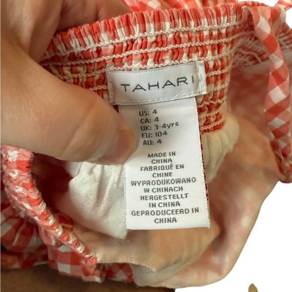 Tahiti orange  Gingham Dress - Picture 5 of 10